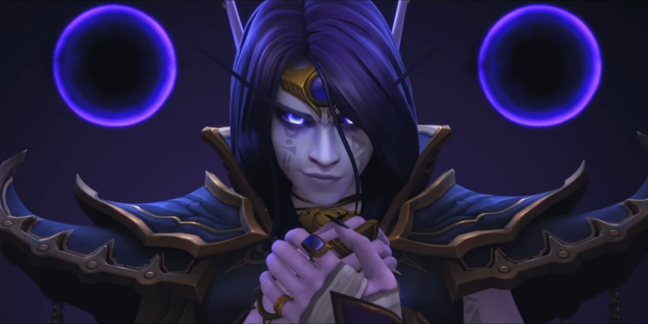xal'atath the harbinger of the void from wow tww smirking