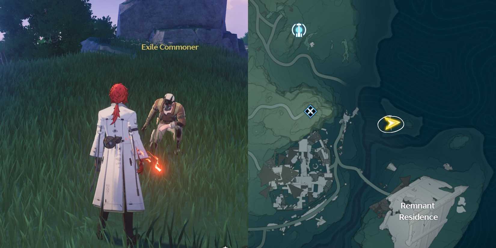 Image showing the location of the Exile NPC from A True Arena Champion quest in Wuthering Waves