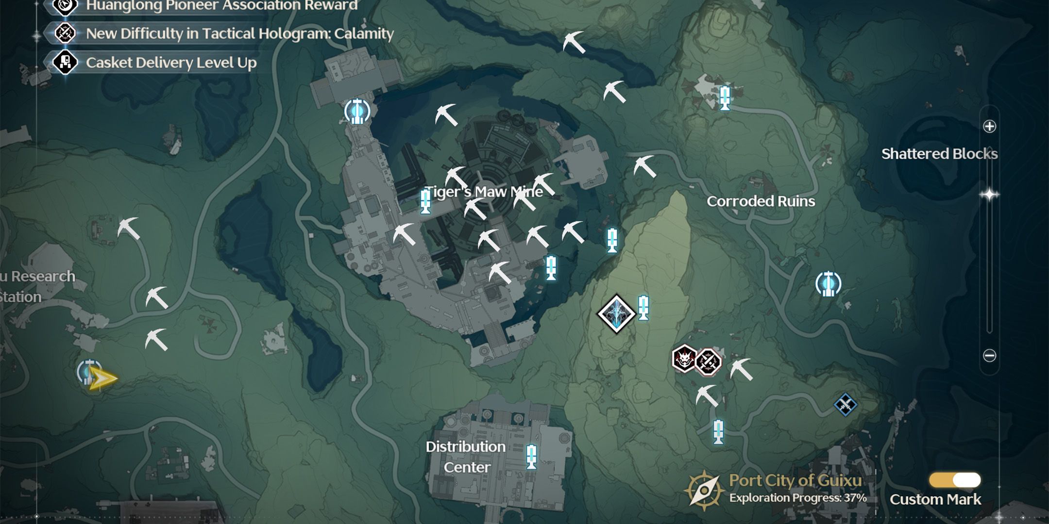 wuthering waves all lampylumen ore locations in tigers maw mine