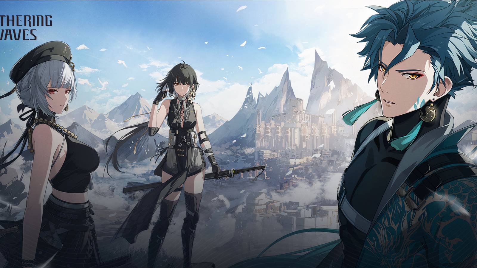 jiyan, sanhua, and female spectro in wuthering waves.