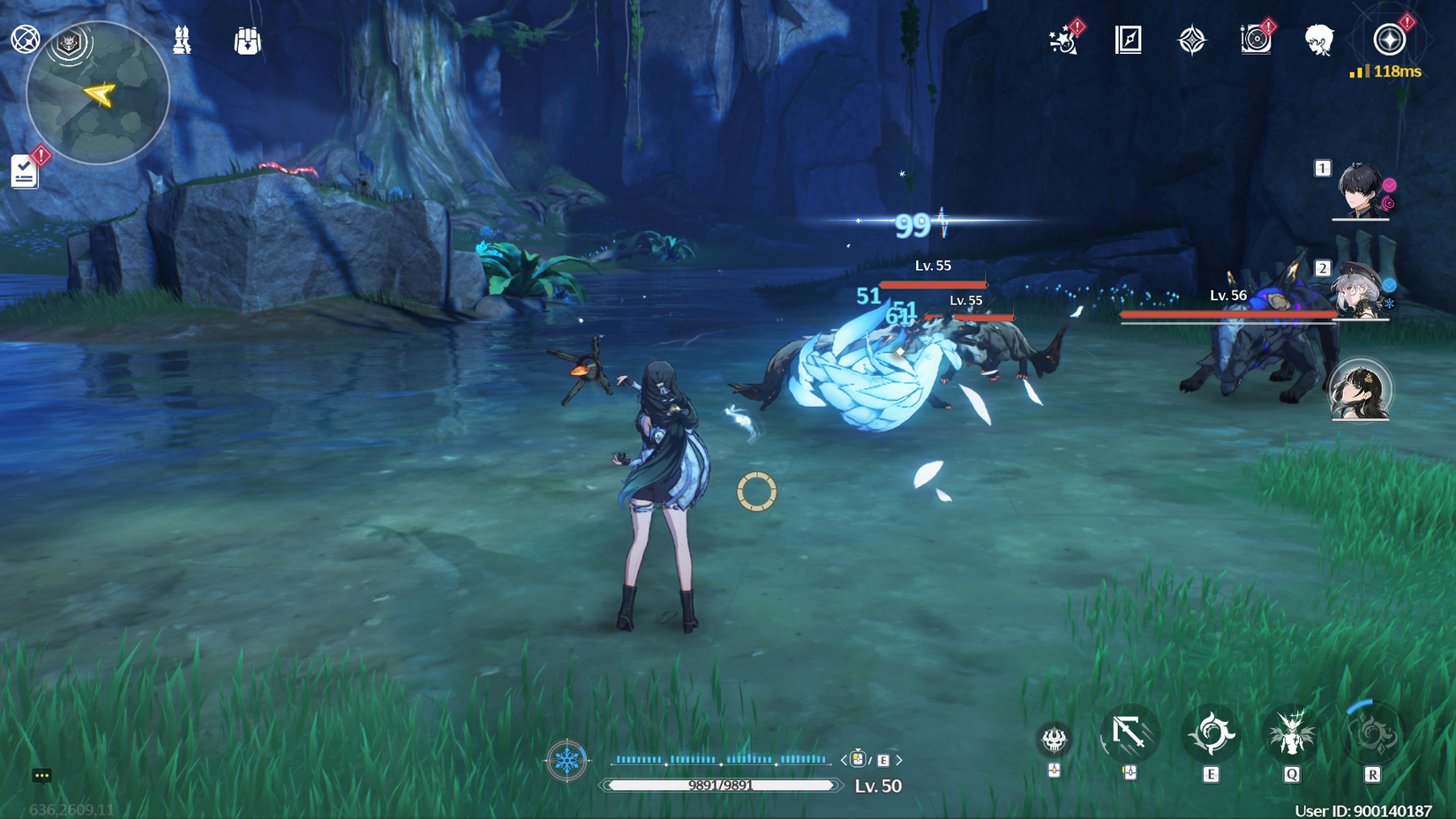 Baizhi fighting monsters in Wuthering Waves