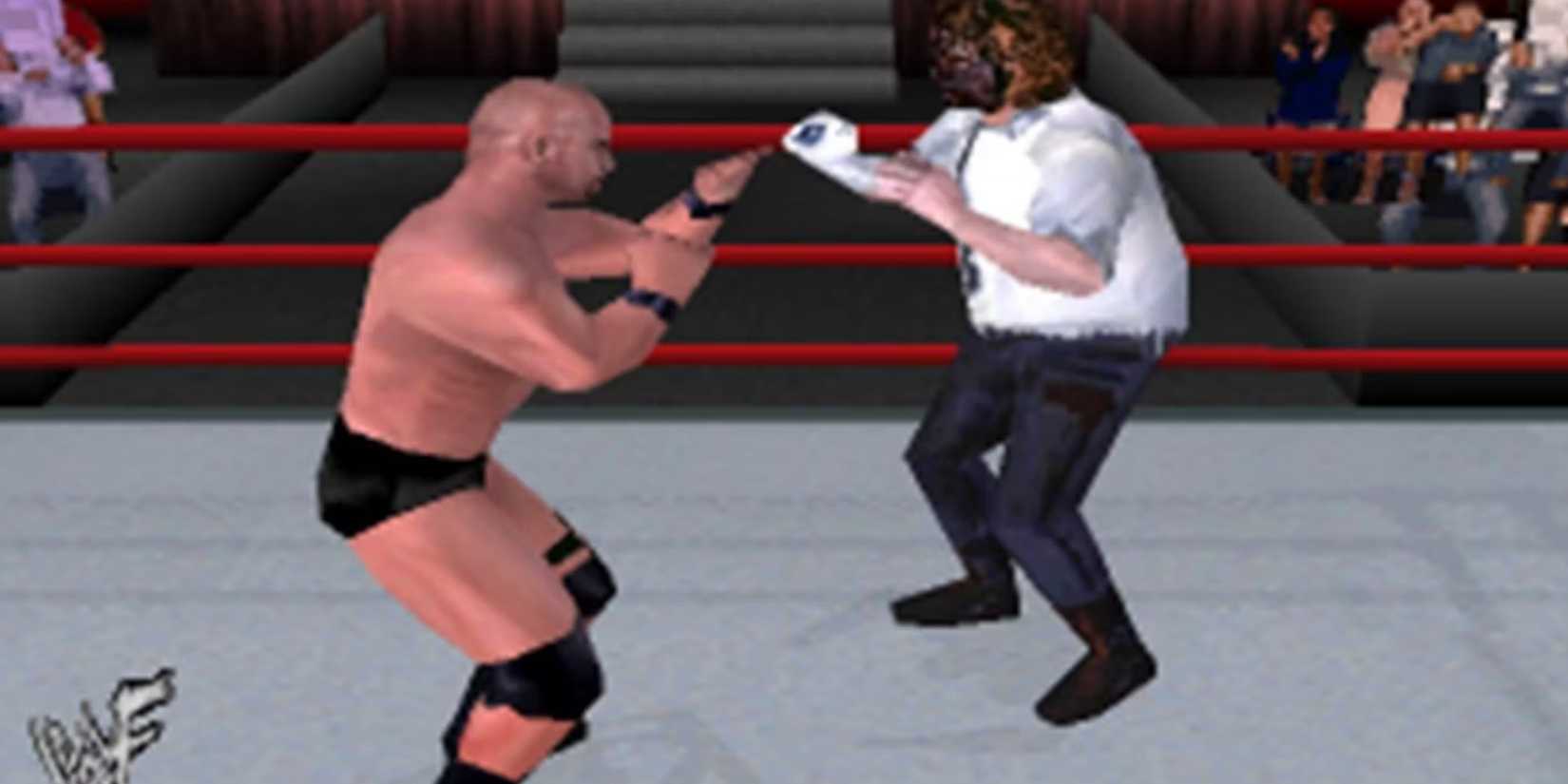 WWF Attitude Steve Austin vs Mankind