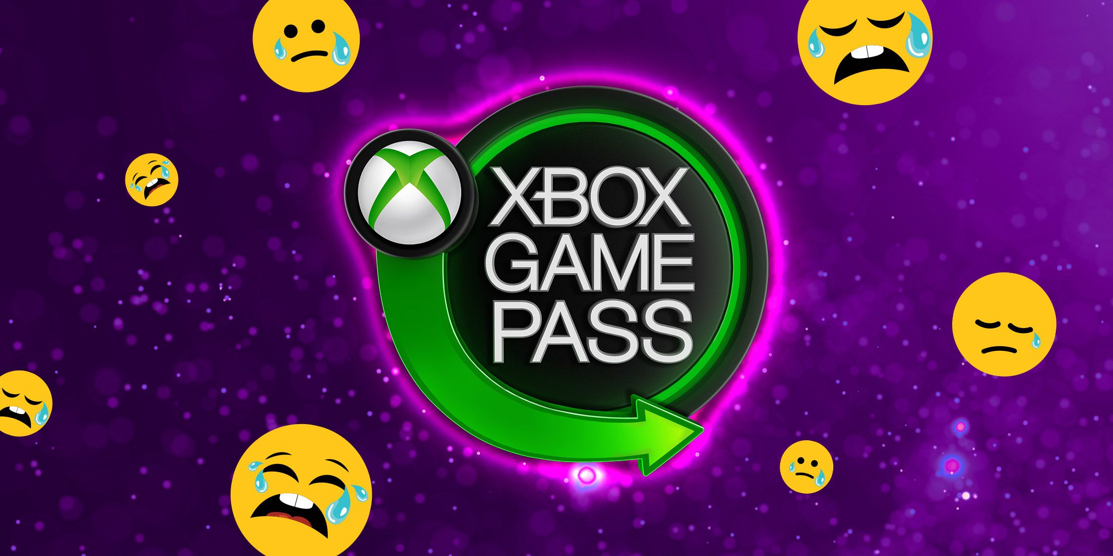 xbox game pass logo with crying emojis