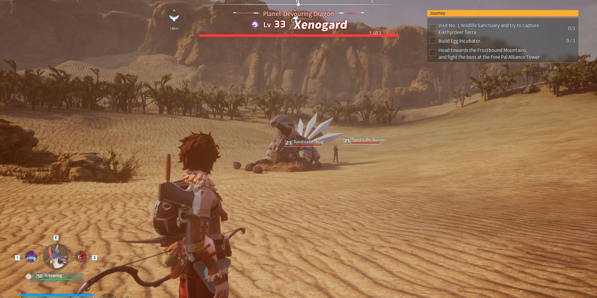 Xenogard in Palworld desert