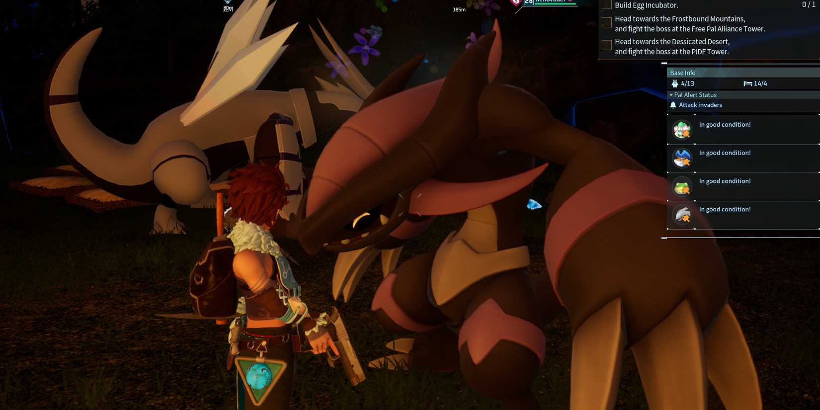 Xenovader in Palworld base