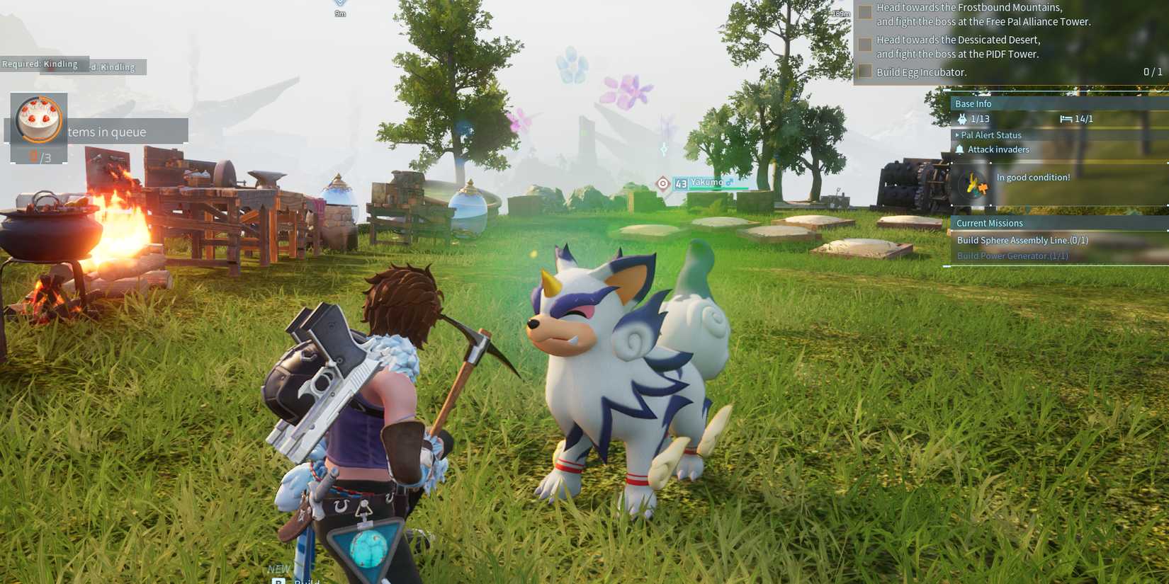 Yakumo in Palworld base