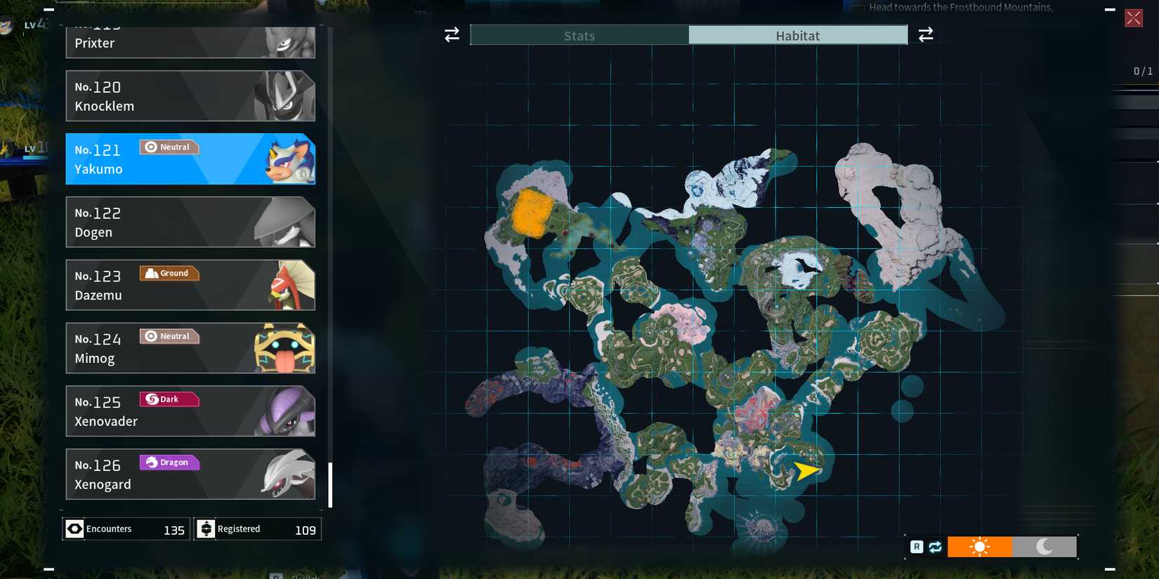 Yakumo in Palworld location