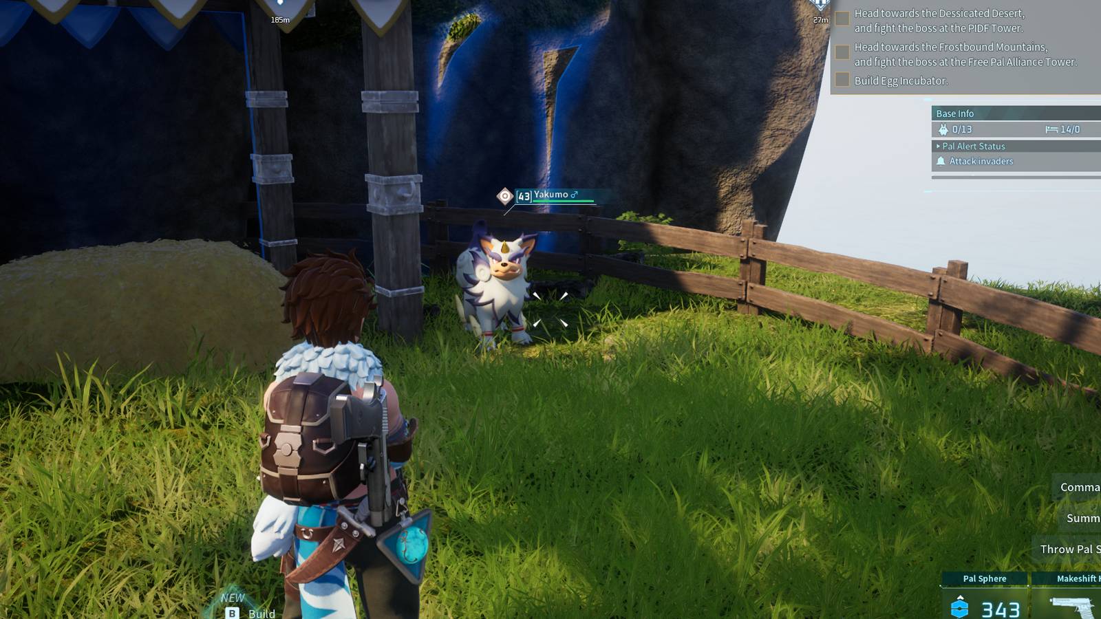 Yakumo in Palworld base