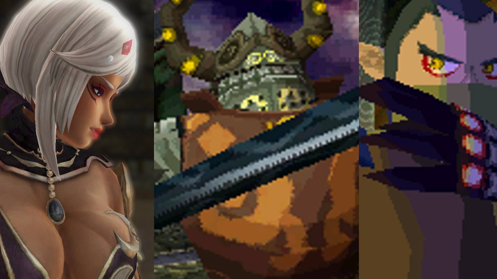 Cia looking to the side; Bellum possessing Linebeck in armor; Byrne ready for battle