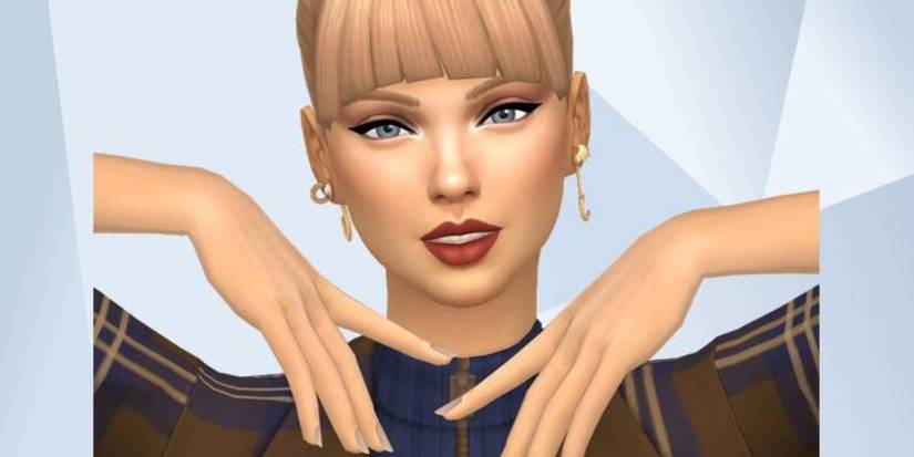 An image of Taylor Swift recreated in The Sims 4 