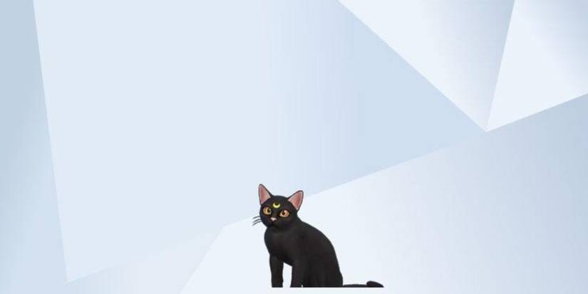 An image of Luna the Cat from Sailor Moon recreated in The Sims 4 