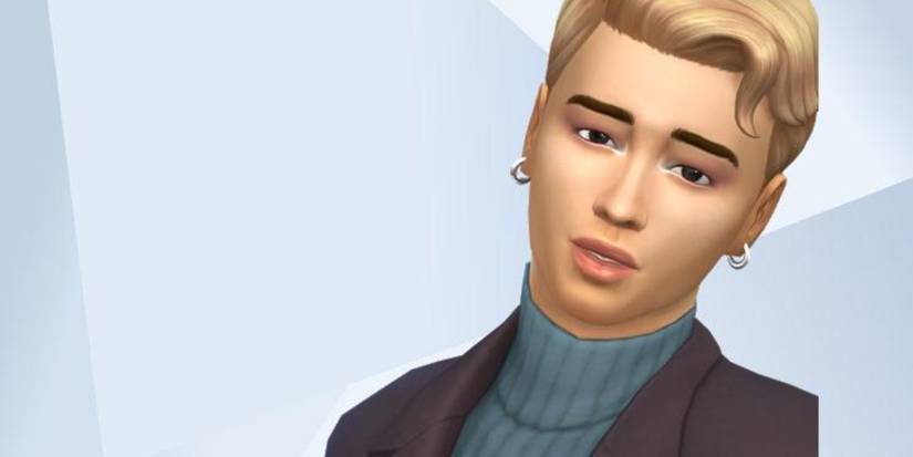 An image of Park Jimin recreated in The Sims 4 