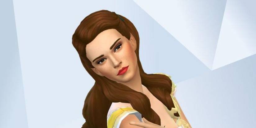 An image of Belle from the live action Beauty and the Beast in The Sims 4