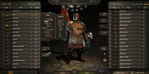 The Player Looking At A Mule In The Inventory 