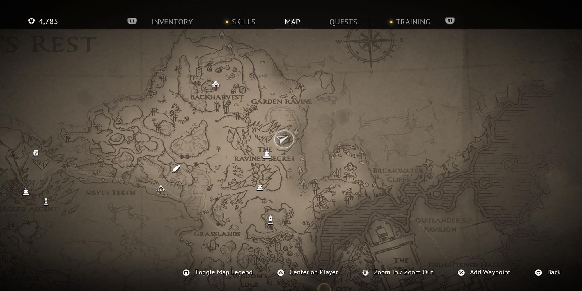 The Location Of The Sunderer's Gauntlet On The Map 