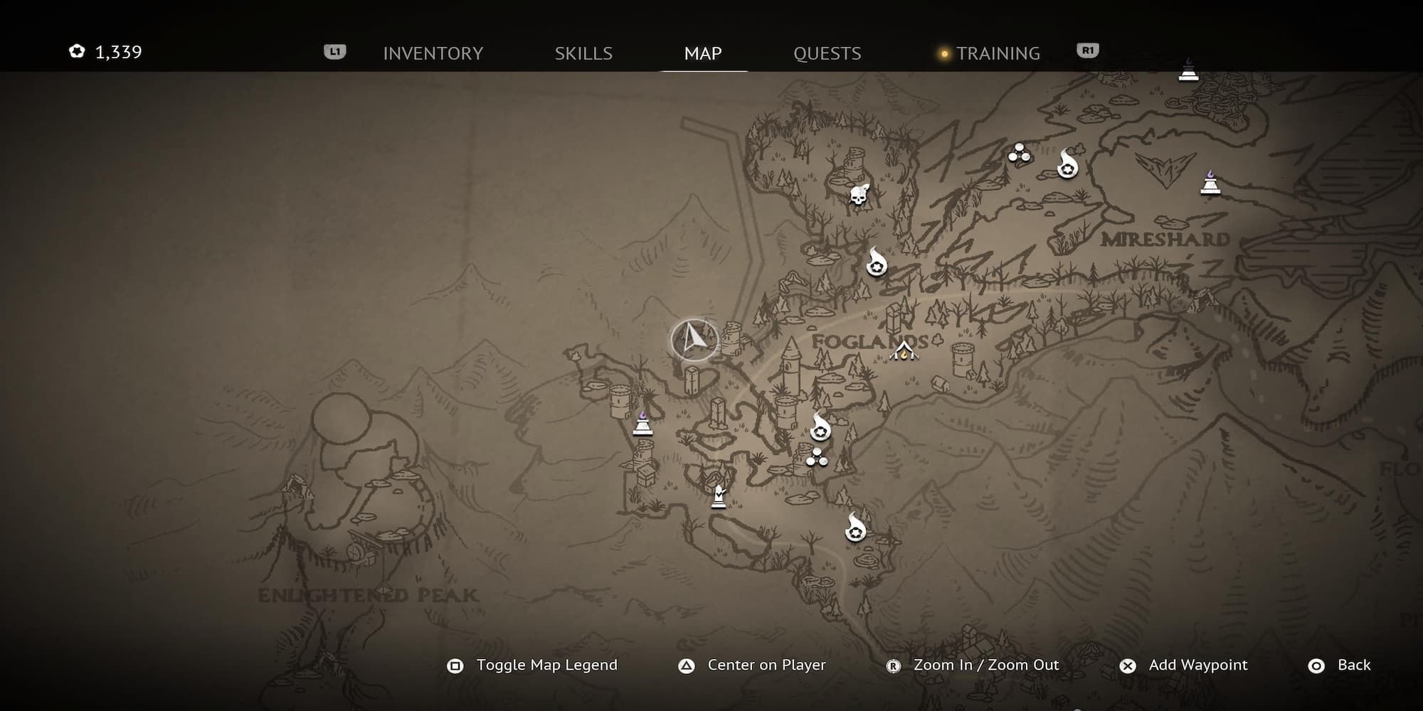 The Location Of The Warlock's Helmet On The Map 