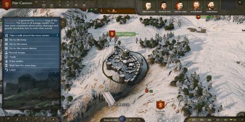 The Option To Walk Around Town In The Menu 