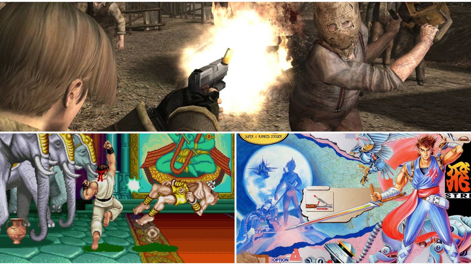Influential Capcom Games- Resident Evil 4 Street Fighter 2 Strider