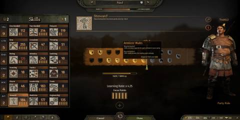 The Arenicos' Mules Skill In The Menu 