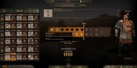 The Giving Hands Skill In The Menu 