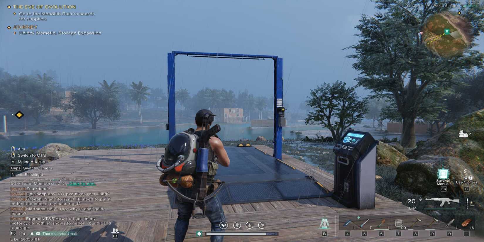 The Player Standing In Front Of Their Garage 