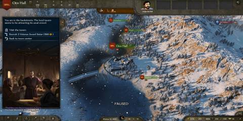 The Player Recruiting Mercenaries In A Tavern 