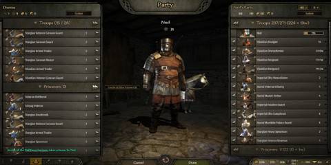 The Prisoner Menu Below The Troop Recruitment Menu