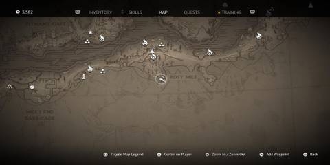 The Location Of The Dragoon's Pauldron On The Map 