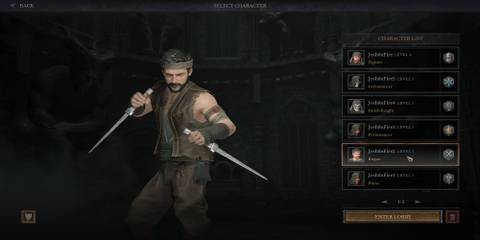 The Player's Character List 