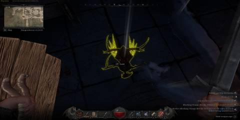 The Player Looting A Dead Bug