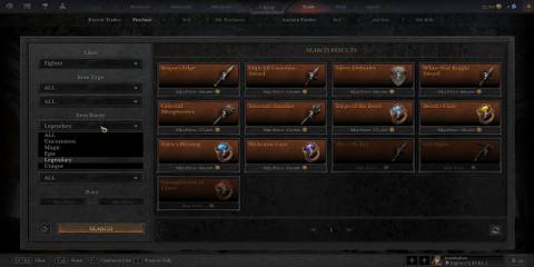 The Player Looking At Expensive Legendary Weapons