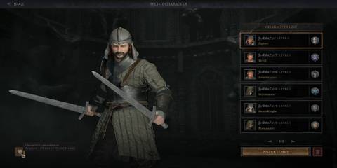 The Change Appearance Option In The Character List 