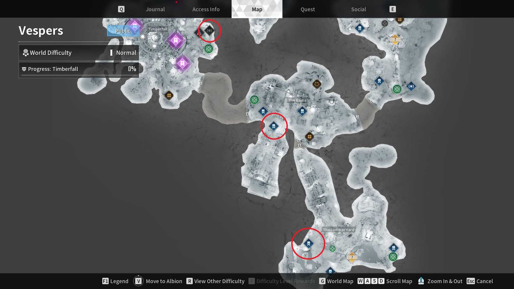 Locations of Freyna's parts in The First Descendant