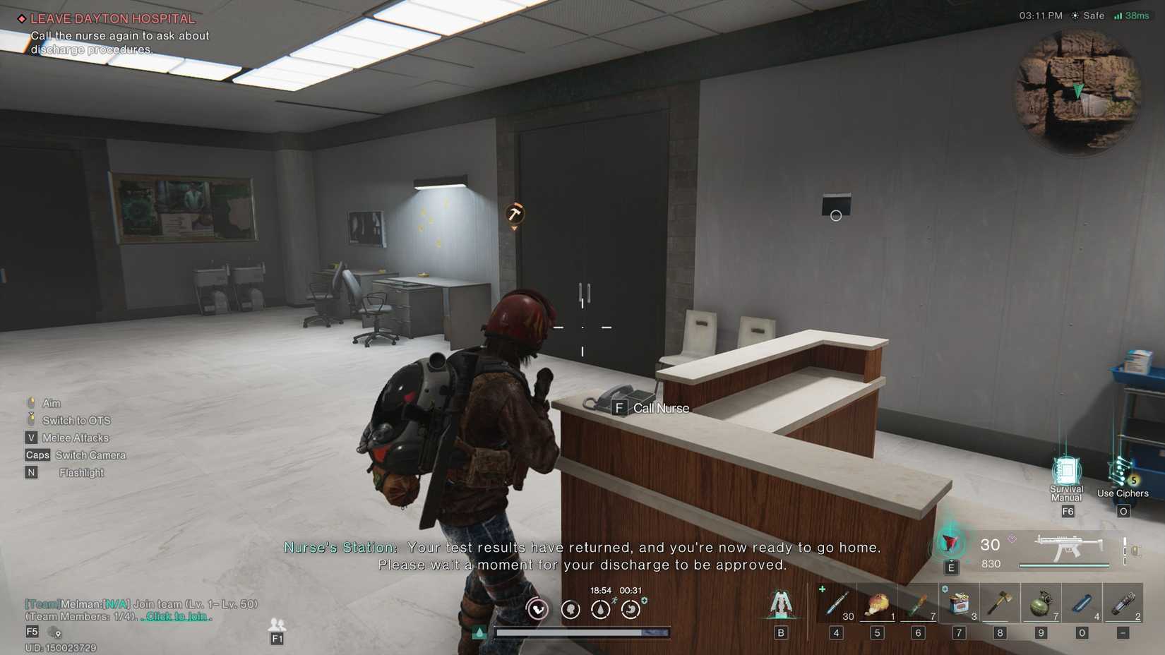 Stuck in the Dayton Hospital Lobby in Once Human