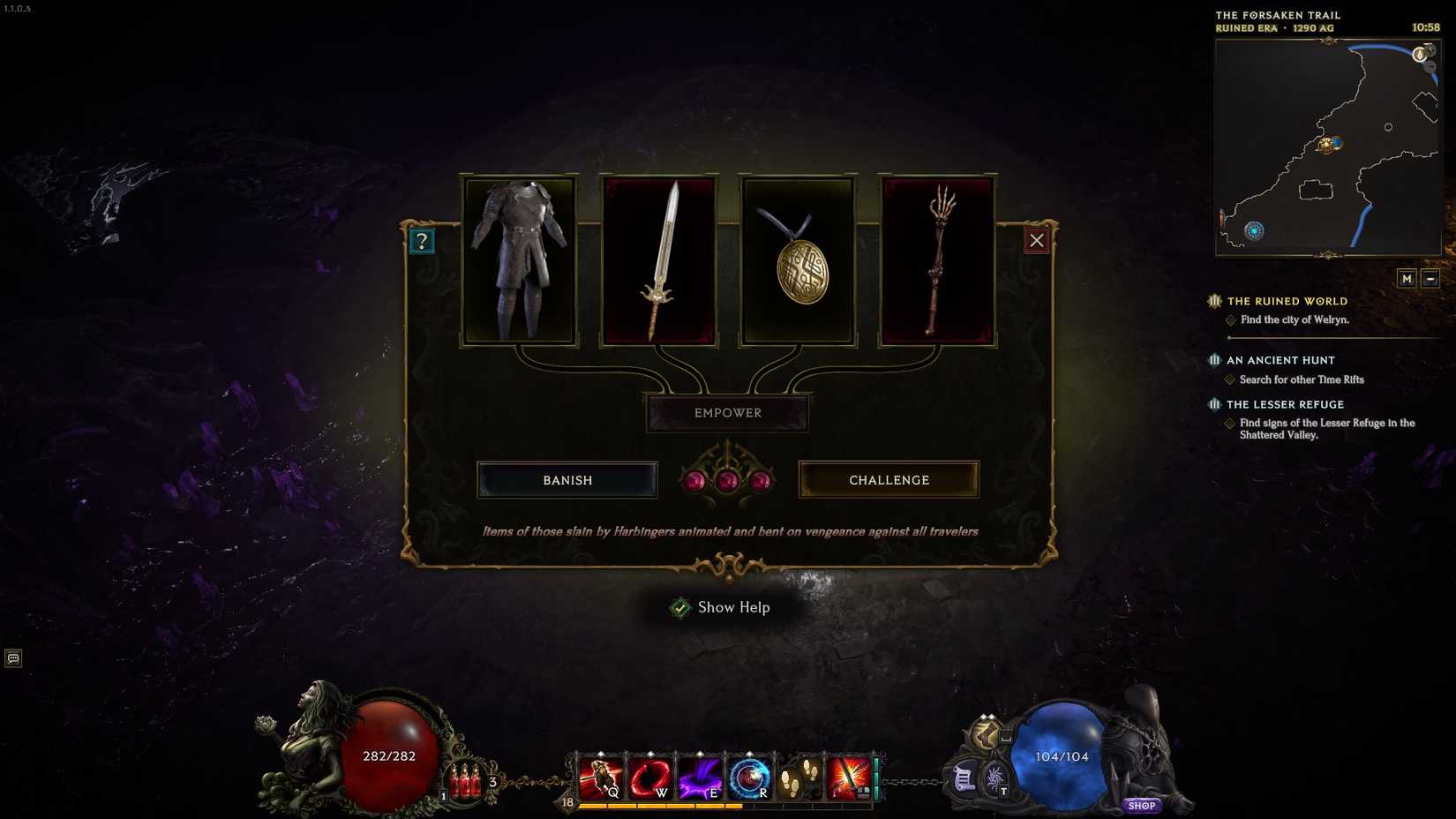 Last Epoch_Nemesis Menu