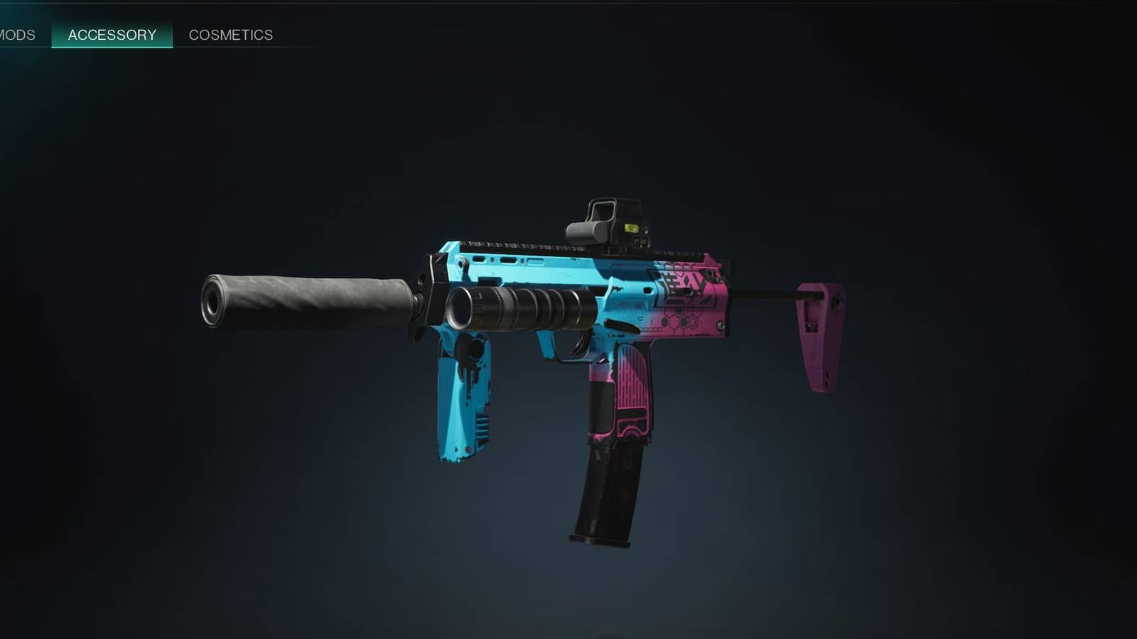 The MPS7 Div Evo with accessories equipped in Once Human