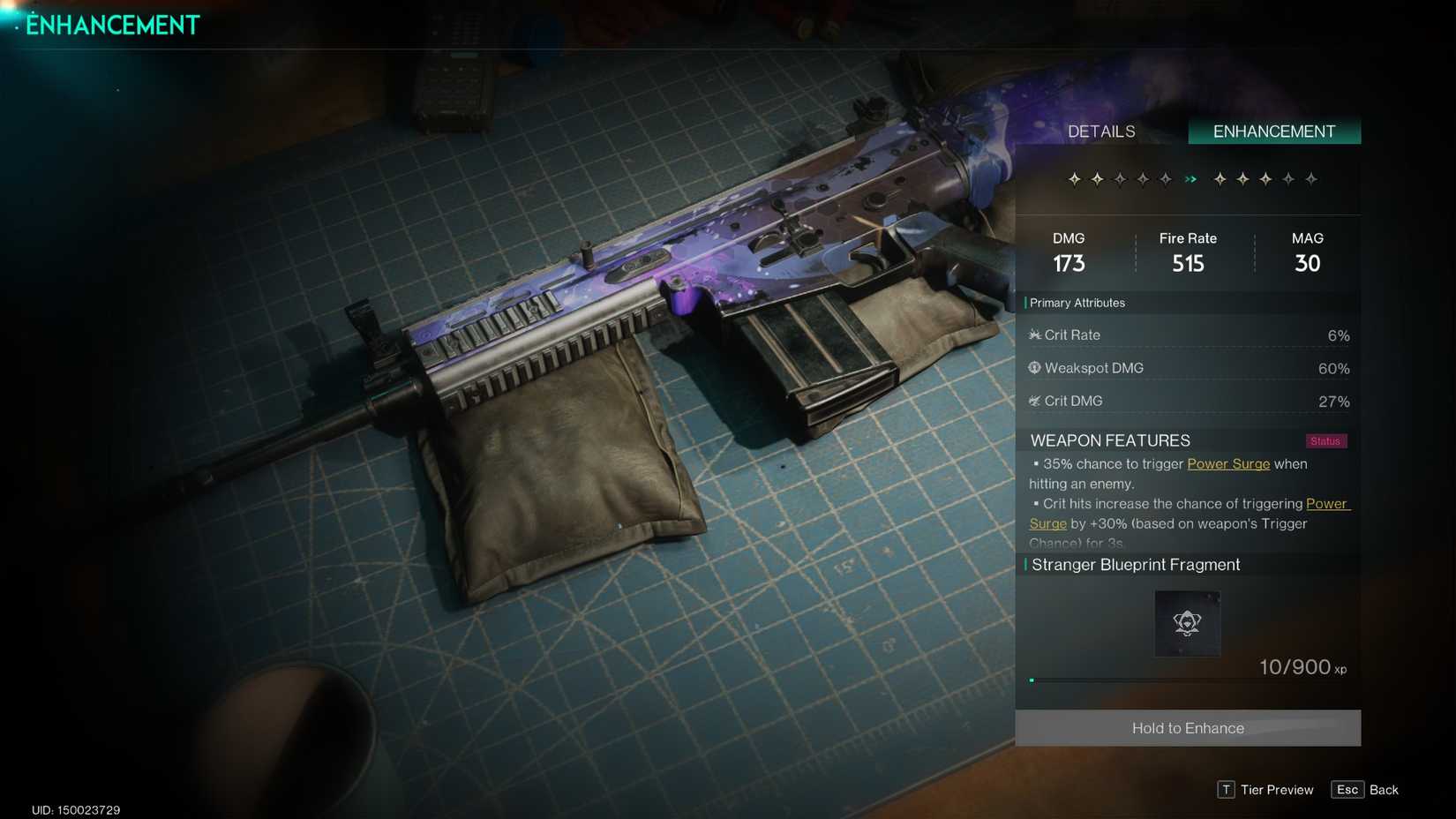 The SOCR Outsider's base stats in Once Human