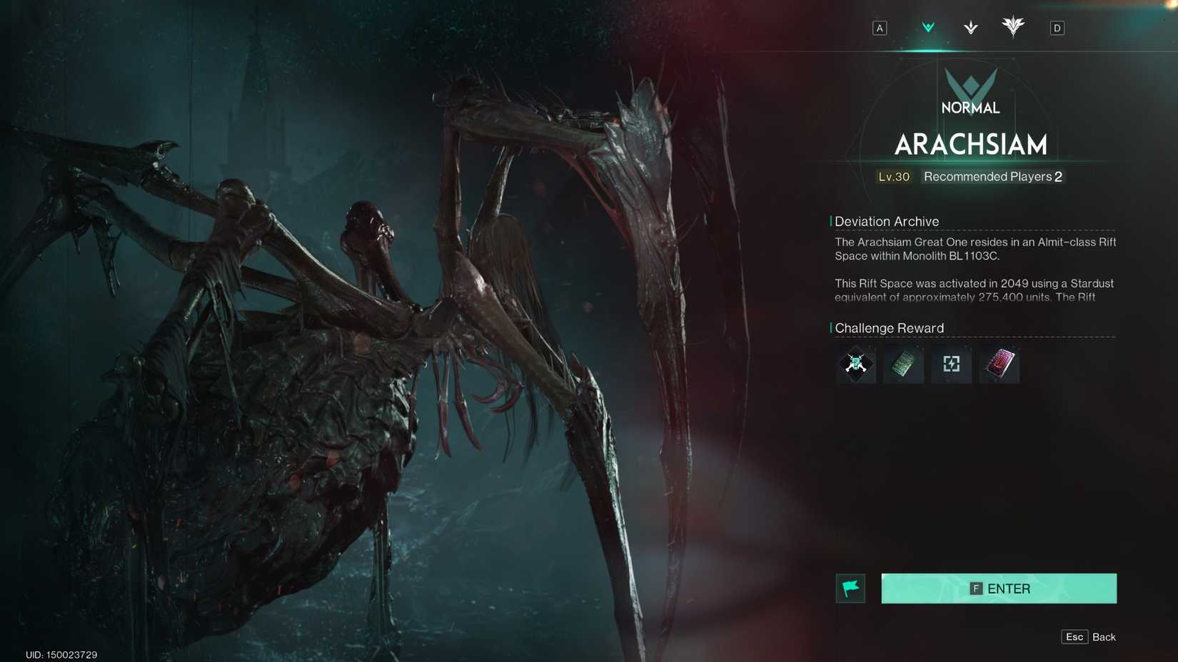 Overview of Arachsiam on Normal mode in Once Human