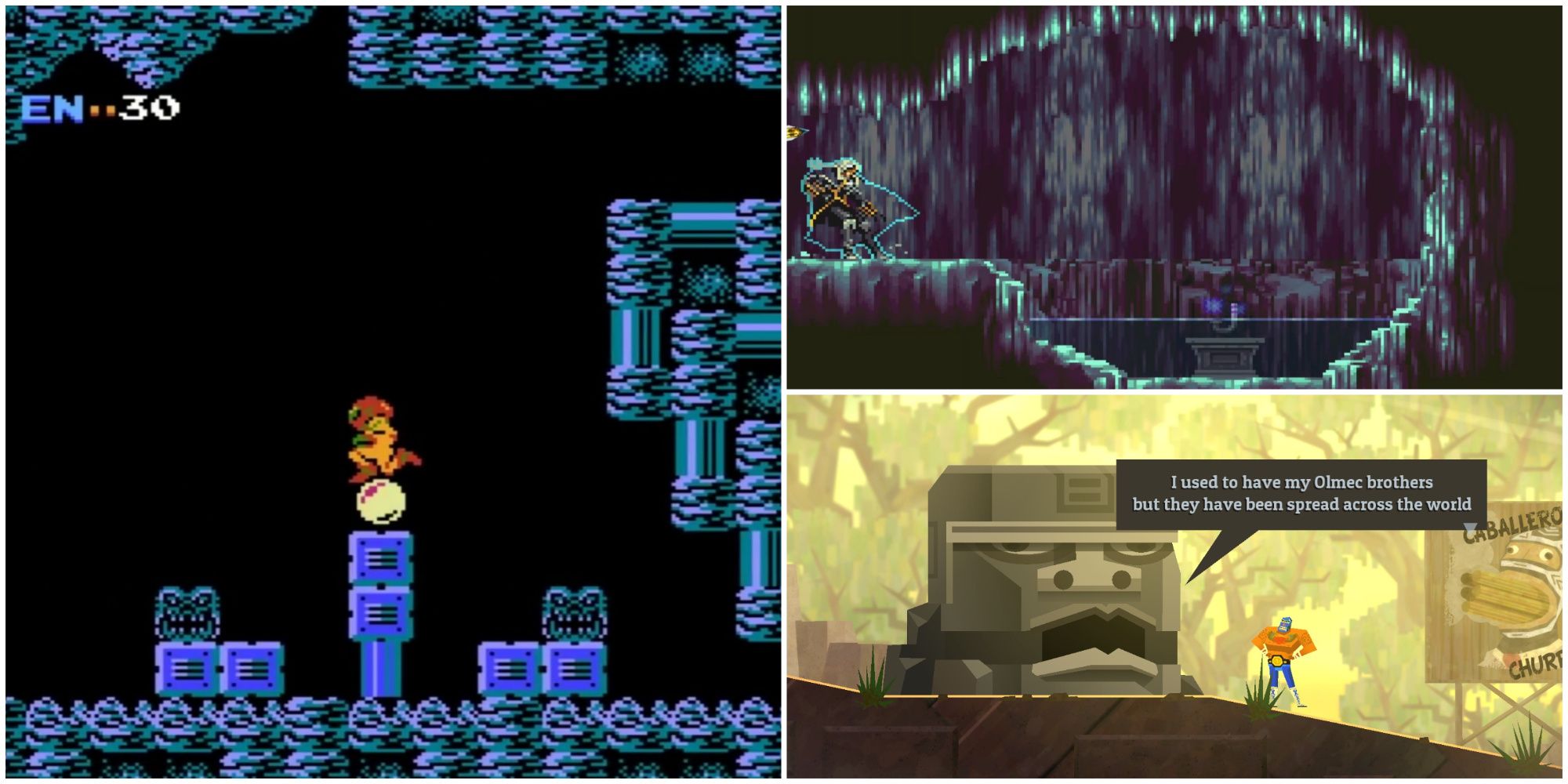 Metroidvania Features- Metroid Castlevania Symphony of the Night Guacamelee