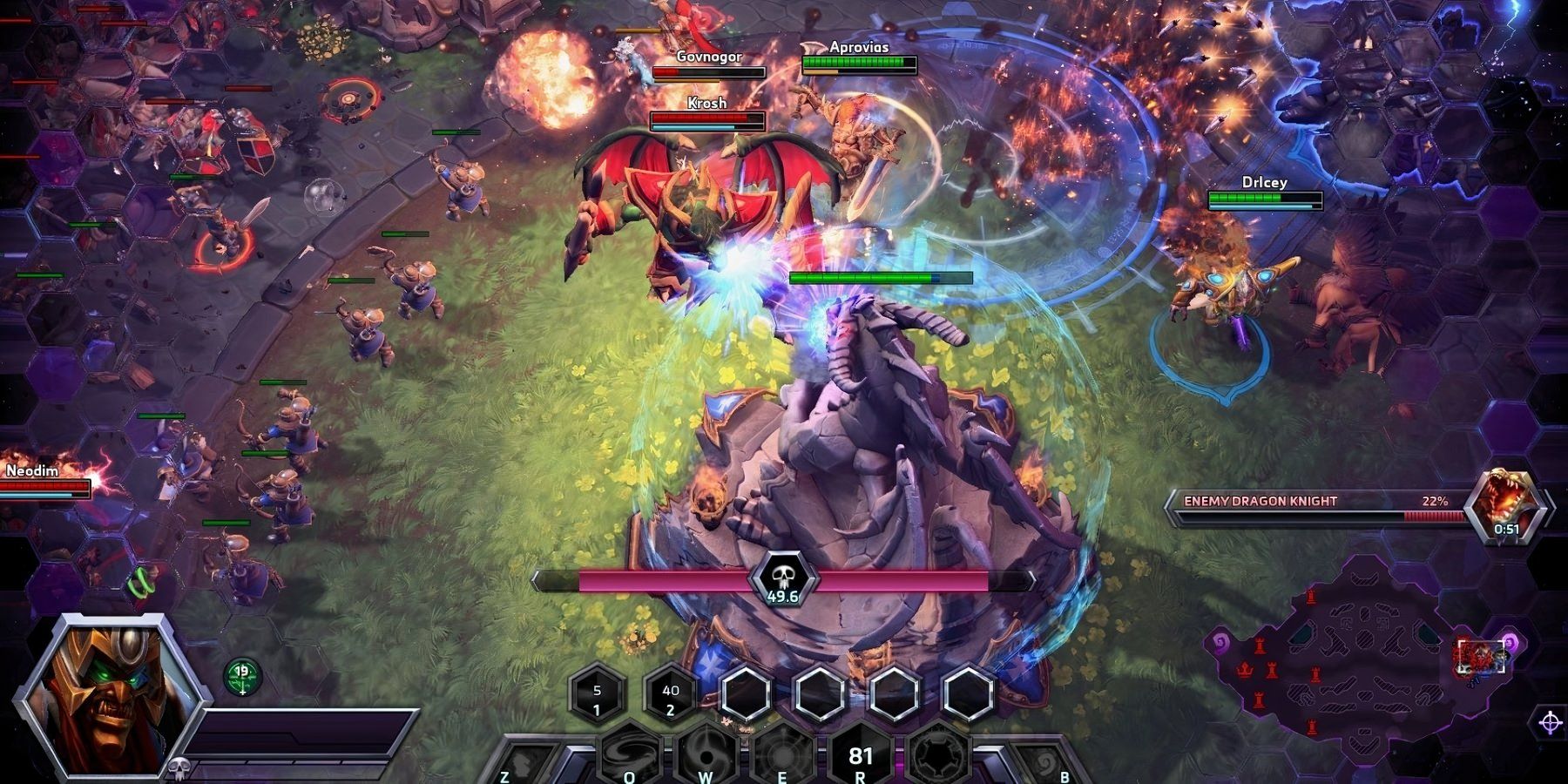 A battle in Heroes of the Storm