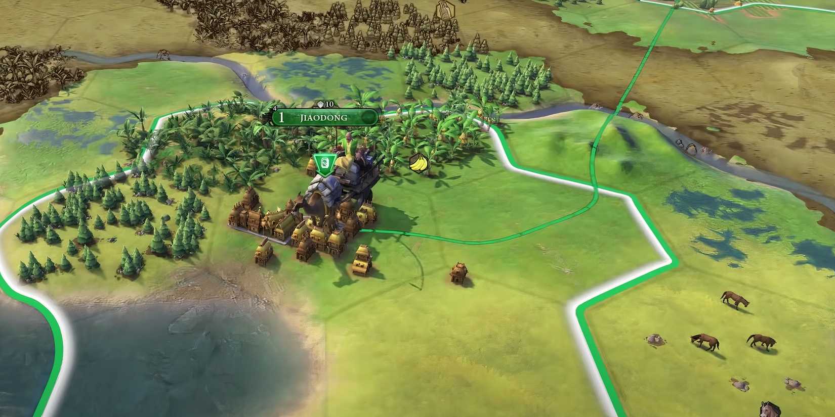 A city with a Trade Route