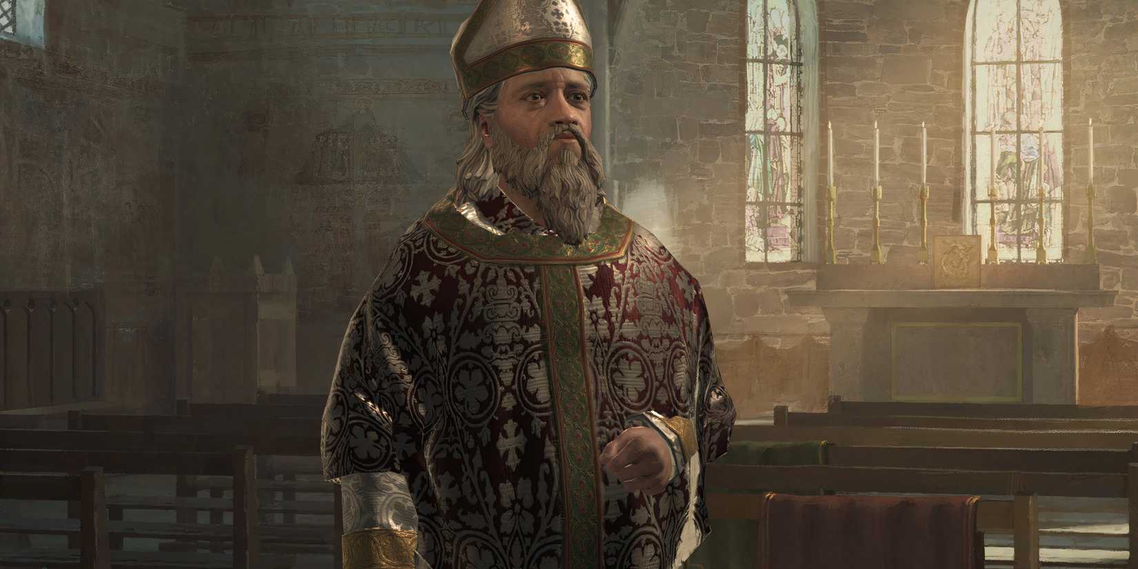 A priest in Crusader Kings 3