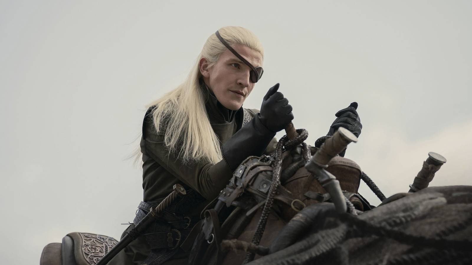 Aemond Targaryen on Vhagar in House of the Dragon.