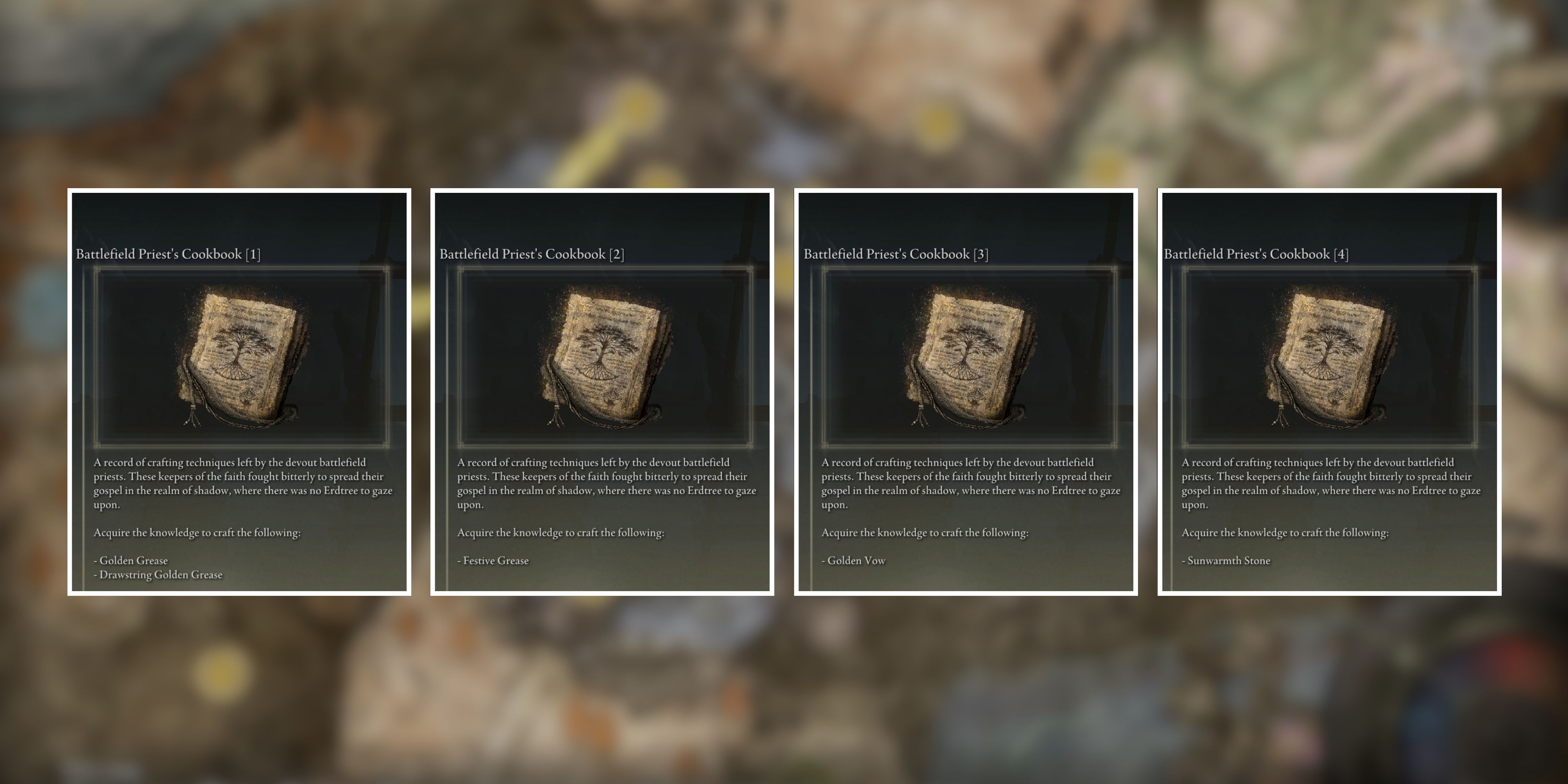 All Battlefield Priest's Cookbooks Locations in Elden Ring_ Shadow of the Erdtree feature image
