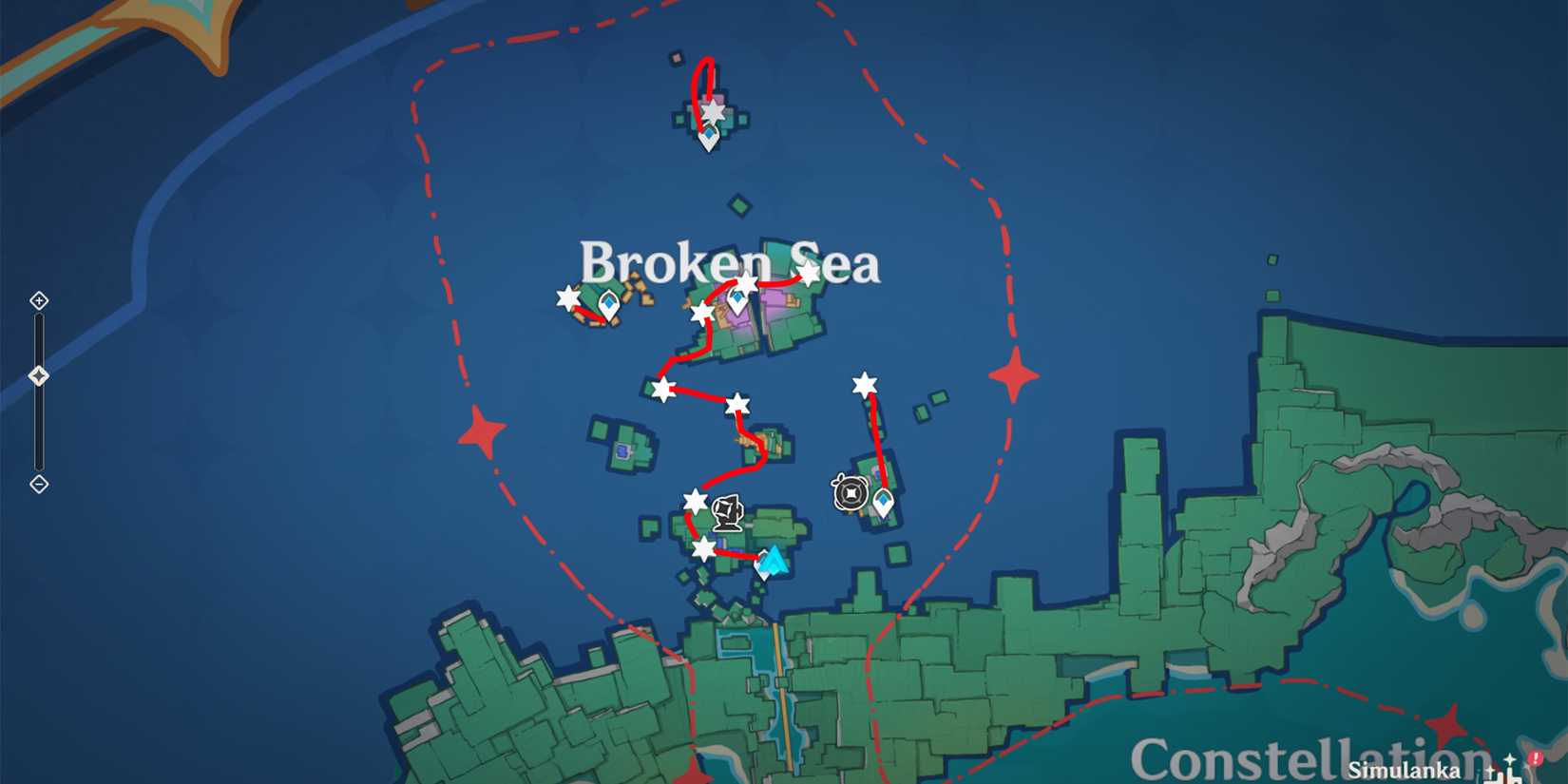 all broken sea excerpts of bliss locations in genshin impact