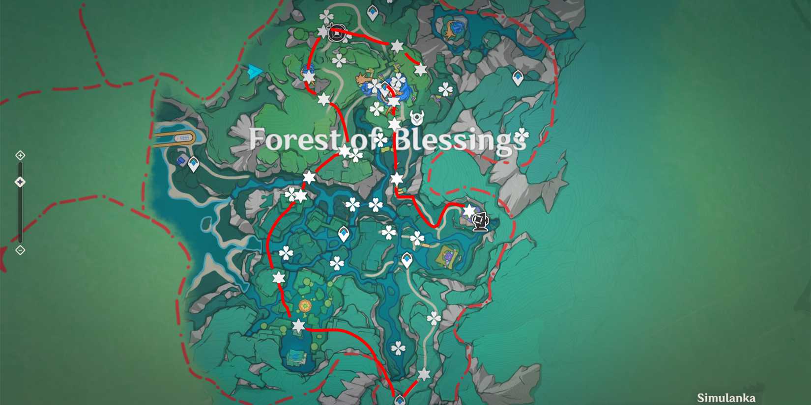 Simulanka Map Excerpts Of Bliss In Forest Of Blessings - Genshin Impact Simulanka ...