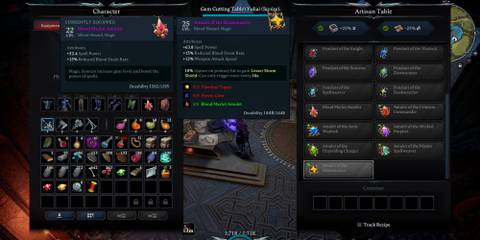 image of the icon and stats for the Amulet of the Blademaster in V Rising
