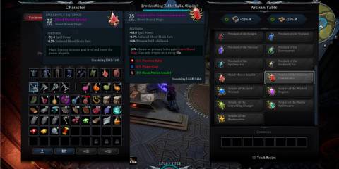 image of the icon and stats for the Amulet of the Crimson Commander in V Rising