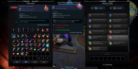 image of the icon and stats for the Amulet of the Wicked Prophet in V Rising