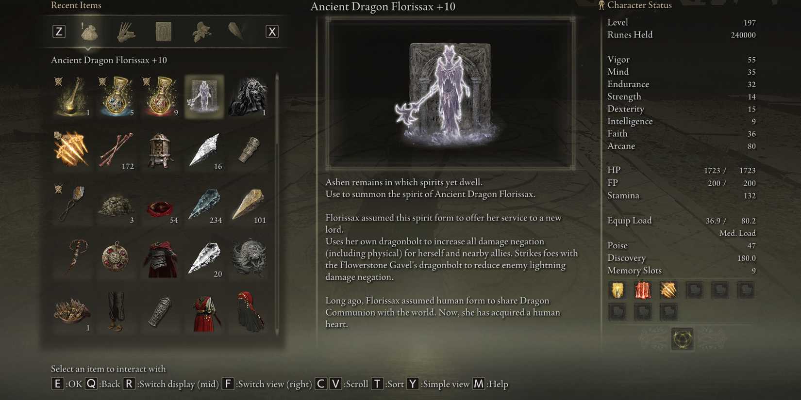 Ancient Dragon Florisax in elden ring shadow of the erdtree